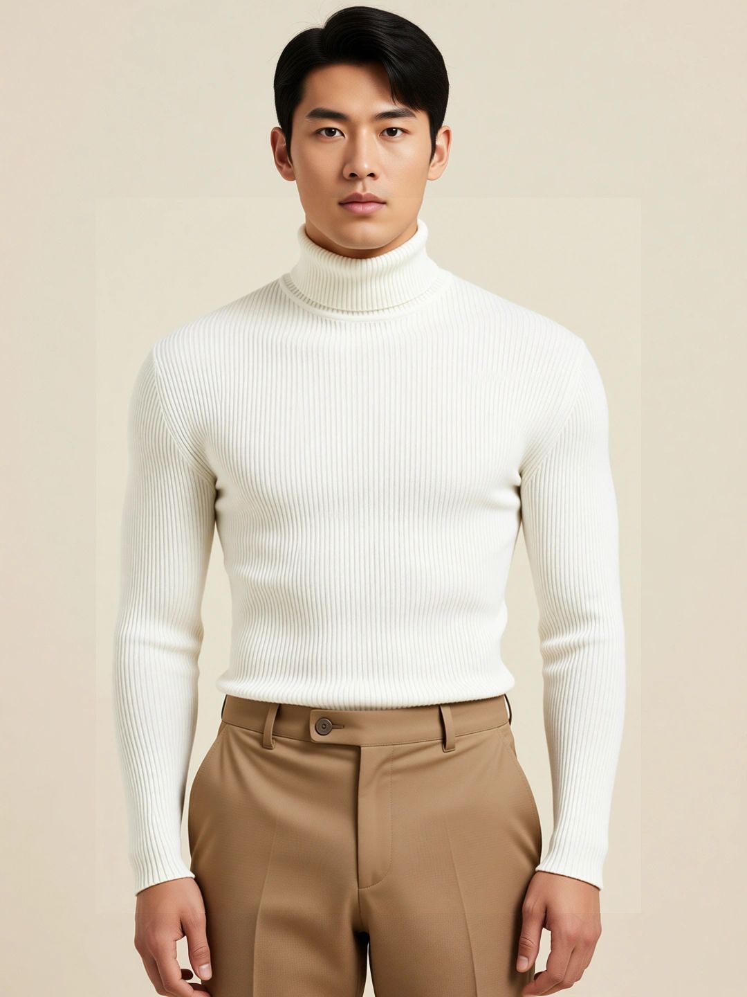 fashlook Men Self Design Turtle Neck Long Sleeve Sweatshirt-image-19