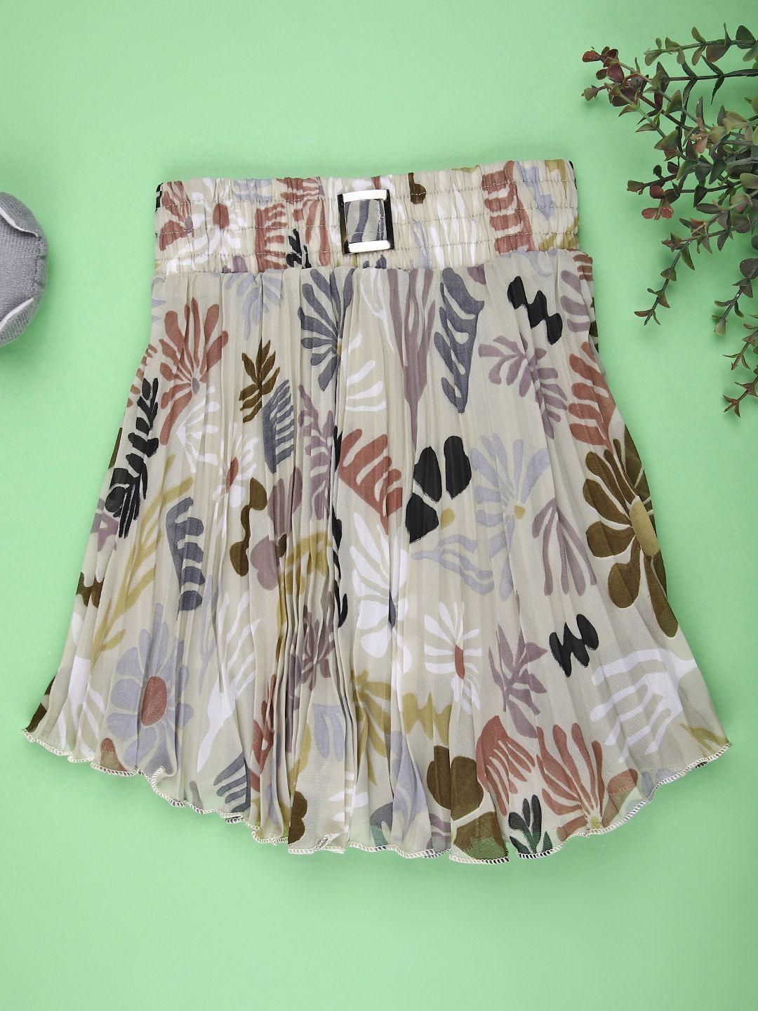 V-Mart Girls Printed Knee Length Flared Skirts-picture-34