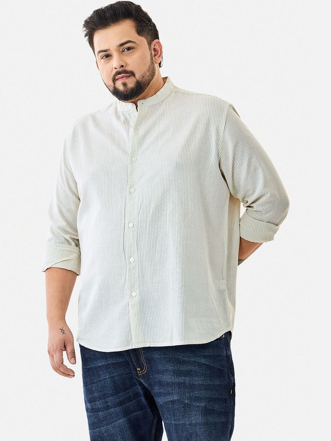 Snitch Men Multi Stripes Striped Casual Shirt-picture-23