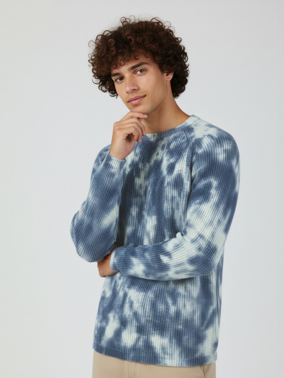 glitchez Ribbed Abstract Design Oversized Pullover-picture-36