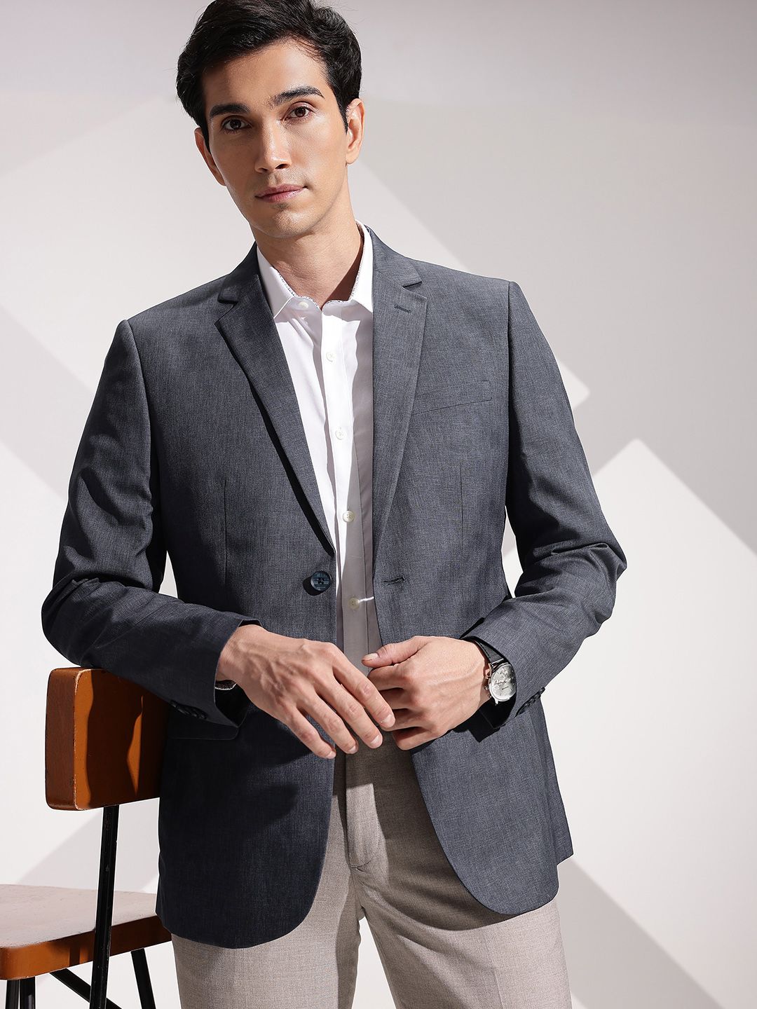 INVICTUS Slim Fit Notched Lapel Collar Formal Blazer-picture-22