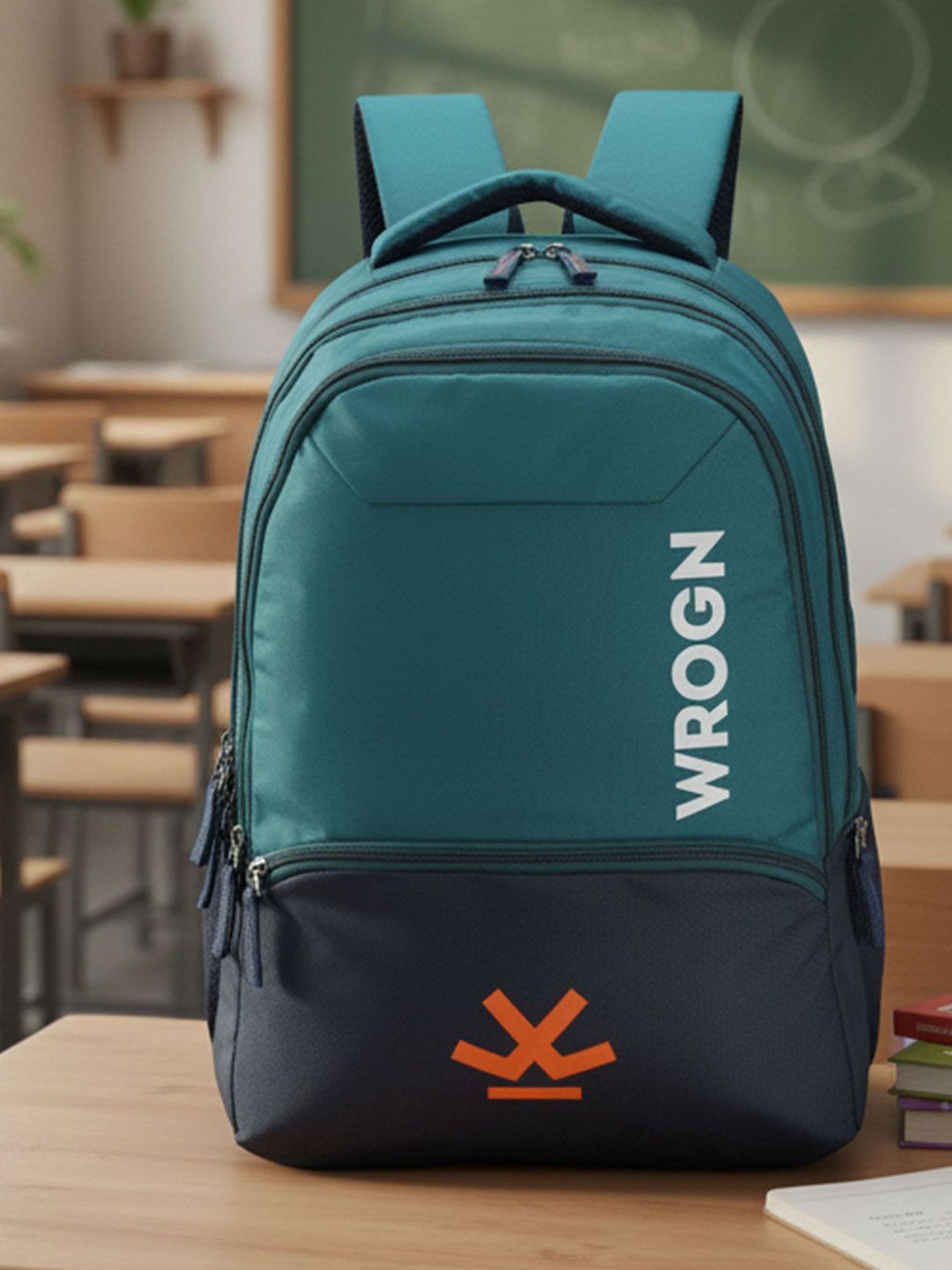 WROGN Unisex Brand Logo Backpack with Compression Straps-picture-29