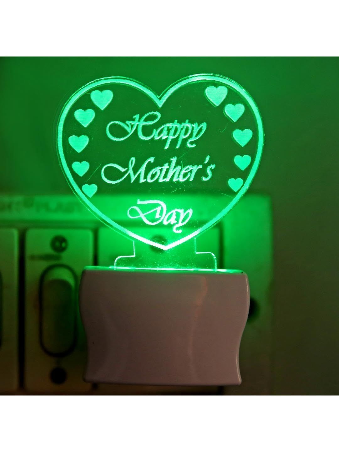 1ST TIME Red & Green Printed Acrylic Abstract Shaped Shaped Wall Lamp-picture-26
