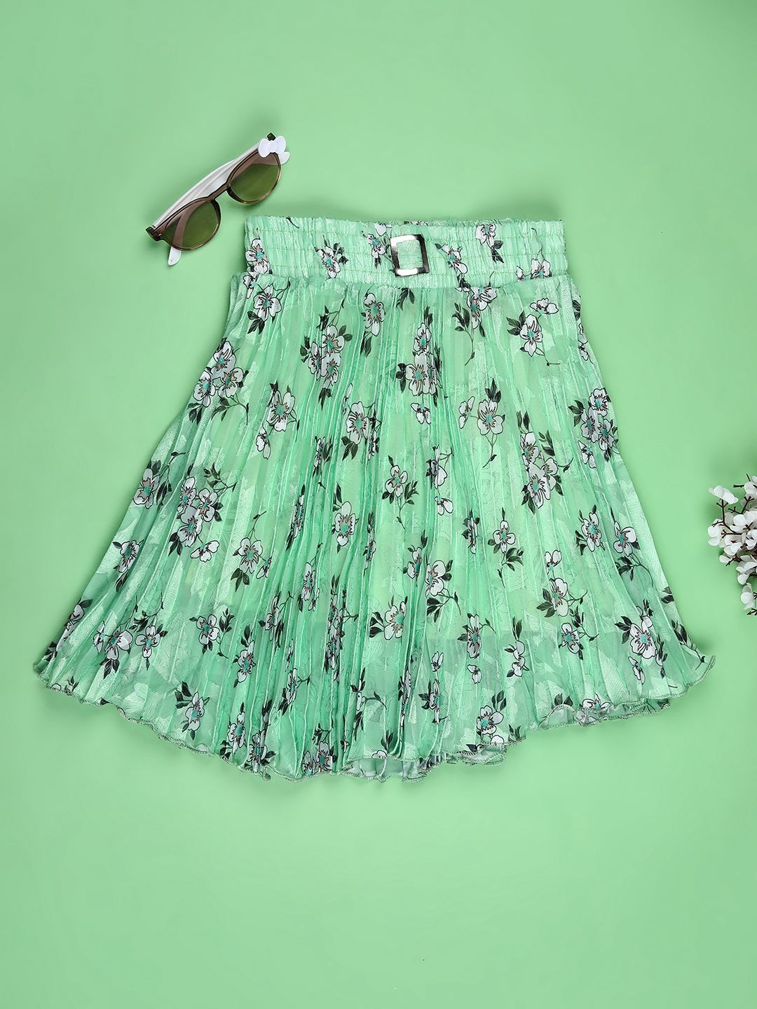 V-Mart Printed Cotton Maxi Flared Skirts-picture-49