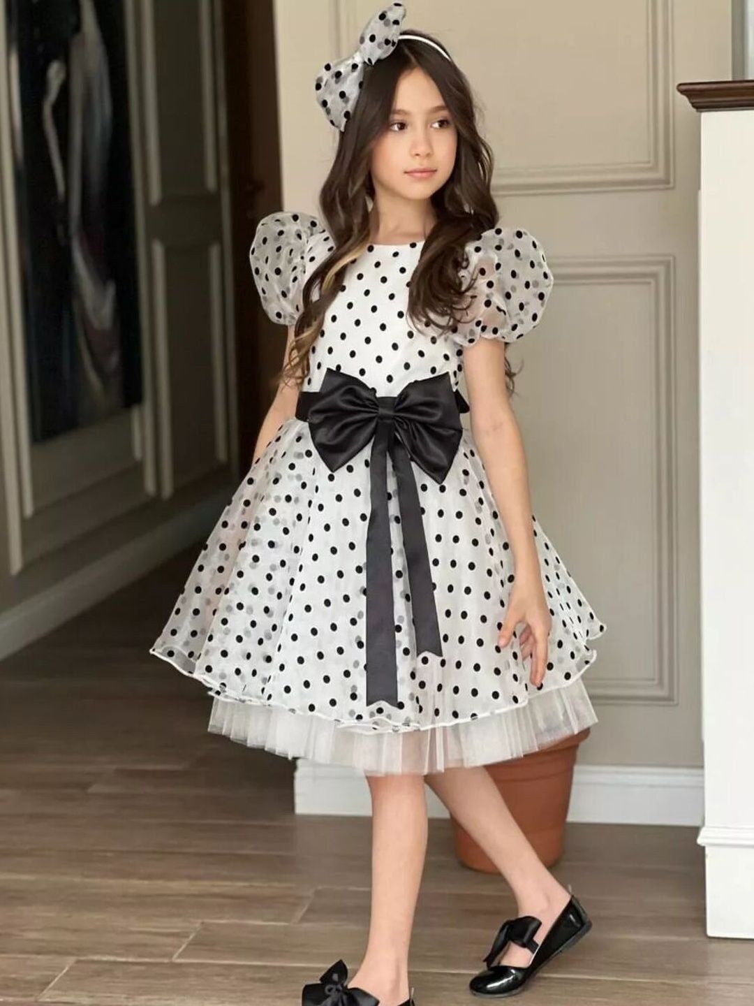 Sangria Girls Colourblocked A-Line Dress