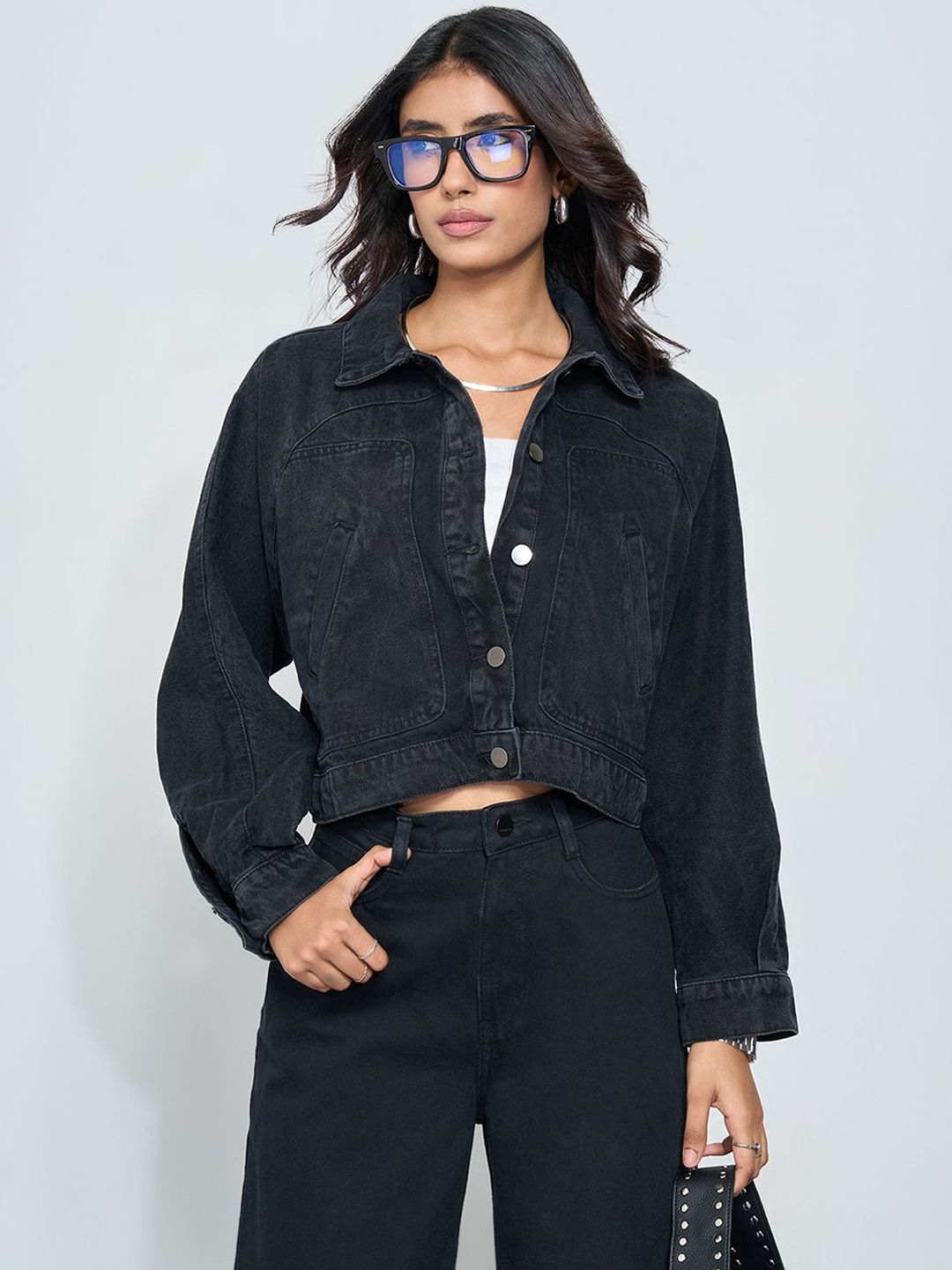SF JEANS by Pantaloons Women Crop Denim Jacket-picture-39