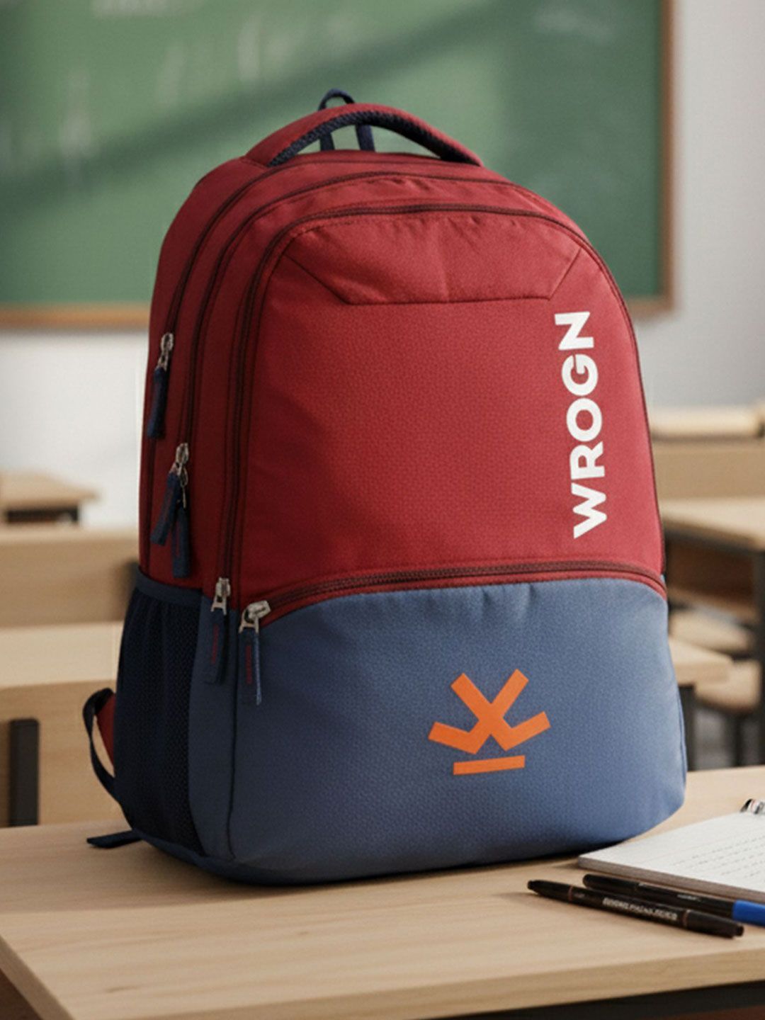 WROGN Unisex Brand Logo Backpack with Compression Straps-image-13