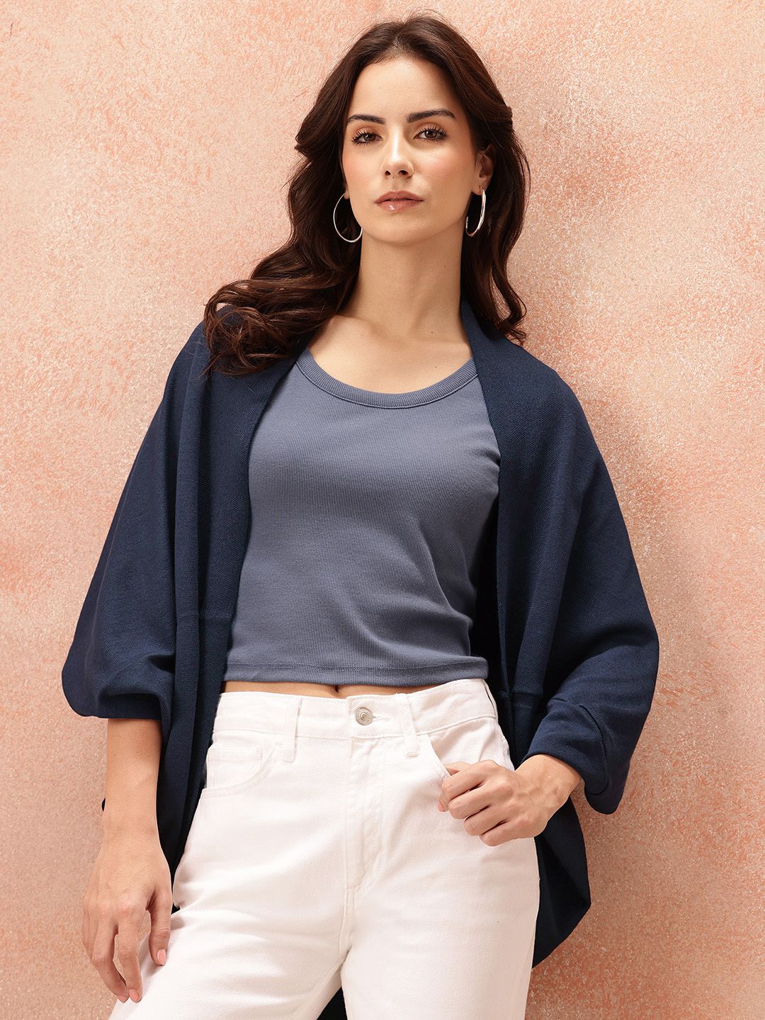 all about you Shawl Collar Front-Open Shrug