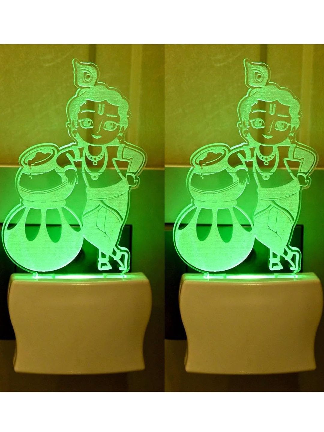 1ST TIME White & Transparent 3D Illusion LED Plug Night Lamps-image-42