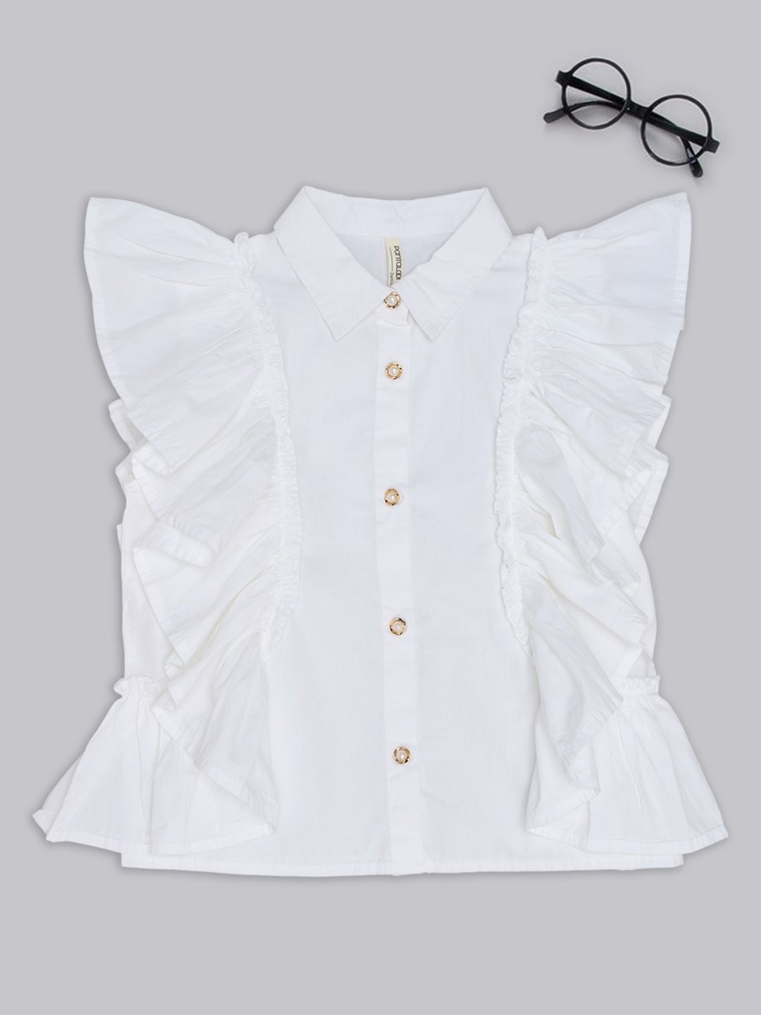 Pantaloons Junior Girls Cotton V-Neck Tops-picture-46