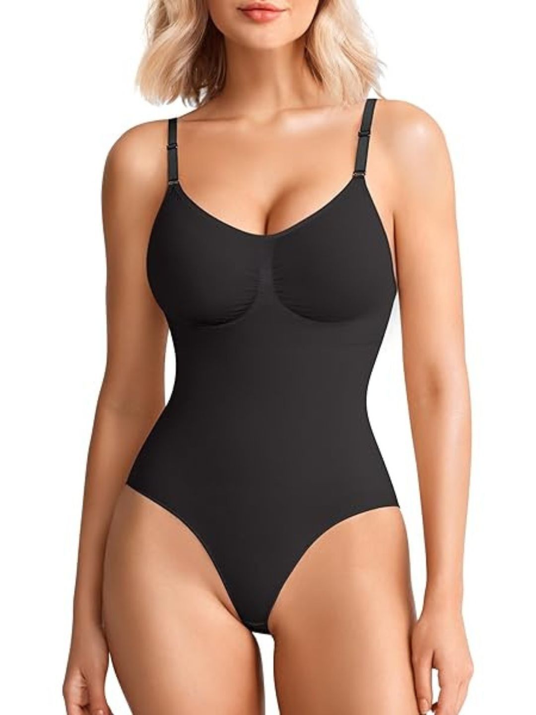 Kilvis Shoulder Straps Sleeveless Bodysuit-image-15