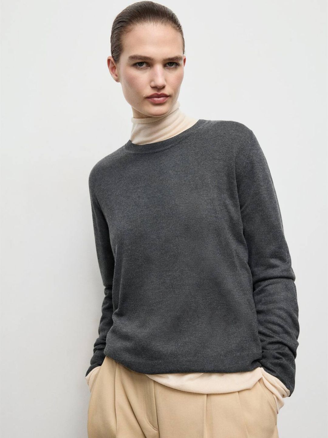 MANGO Round Neck Knitted Pullover-picture-20