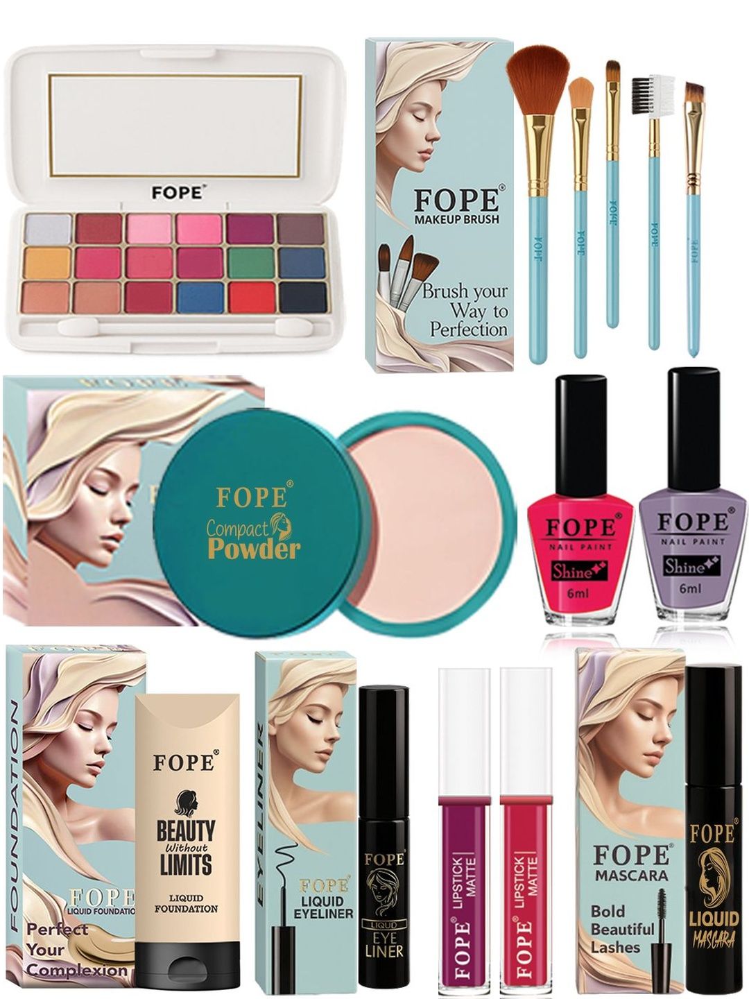 FOPE Set Of 14 Bridal Makeup Gift Combo Set-image-4