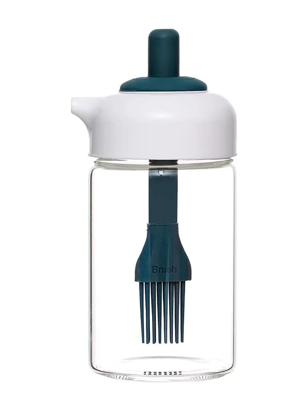 Virtuous Transparent Glass Easy to Clean 2 in 1 Oil Dispenser with Brush 230ml-image-44