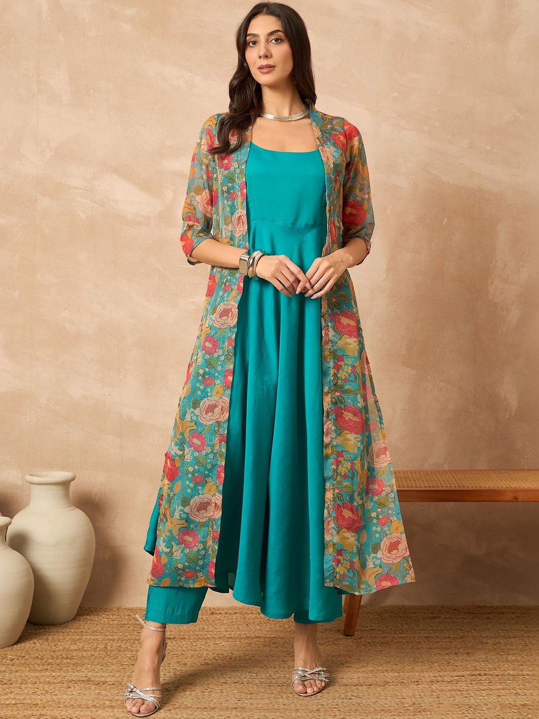 all about you Women Floral Regular Kurta with Trousers & With Dupatta-picture-38