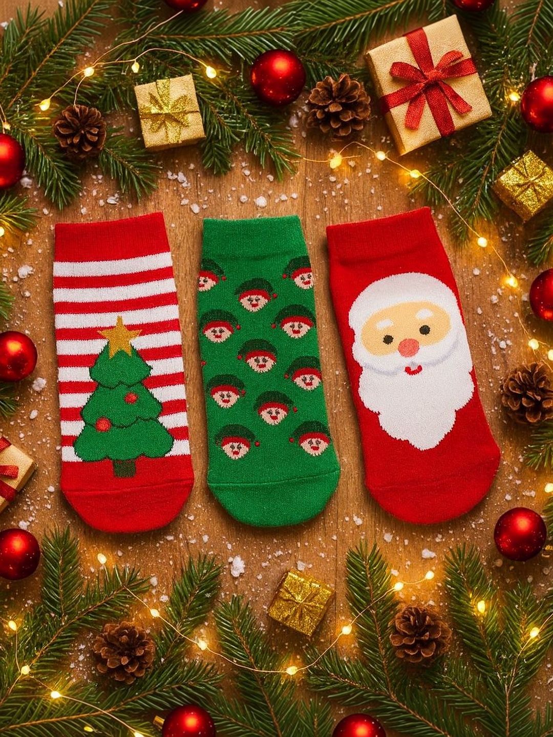 Thela Gaadi Kids Pack Of 3 Printed Ankle Length Socks-picture-14
