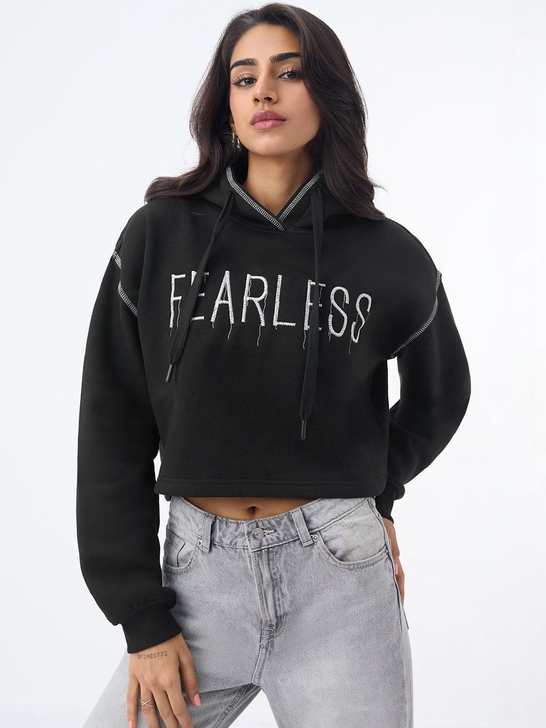 The Souled Store Women Embroidered Hooded Sweatshirt-picture-43