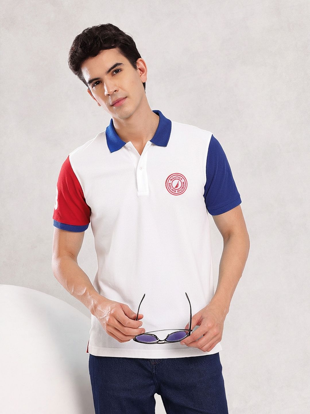 Nautica Pure Cotton Polo Collar T-shirt