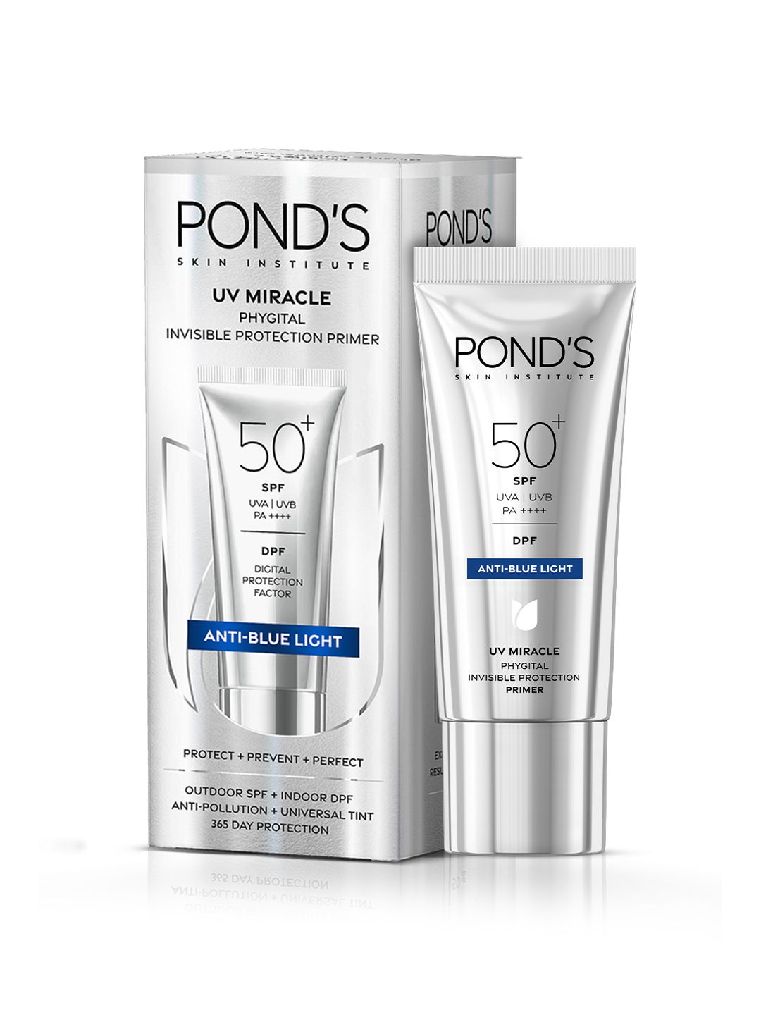 Ponds Anti-Blue Light UV Miracle SPF50 PA++++ & DPF Primer Tinted Sunscreen - 50 g-image-42