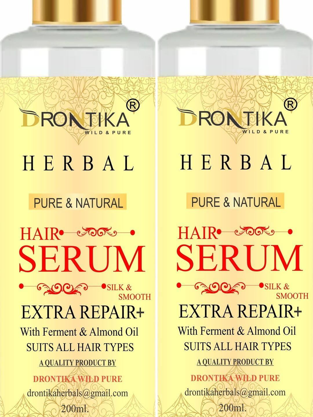 DRONTIKA Set Of 2 Extra Repair Hair Serum With Almond Oil - 200 ml Each-picture-18