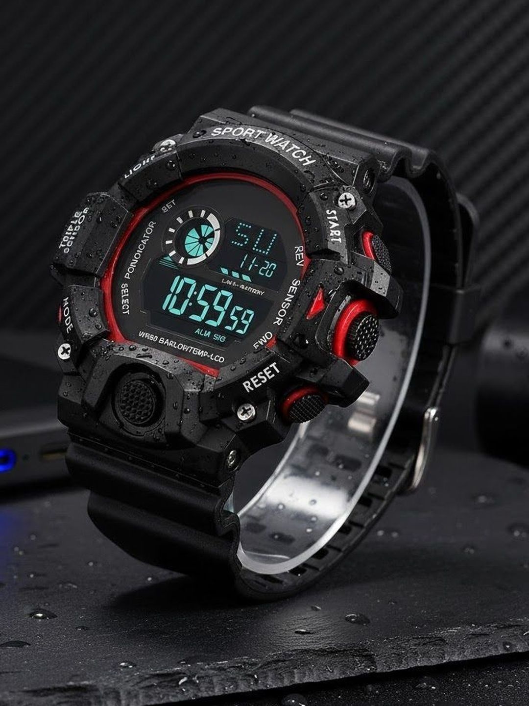 Moover Women Embellished Dial & Bracelet Style Straps Analogue Automatic Watch G-SHOCK - RED -000J1-image-15