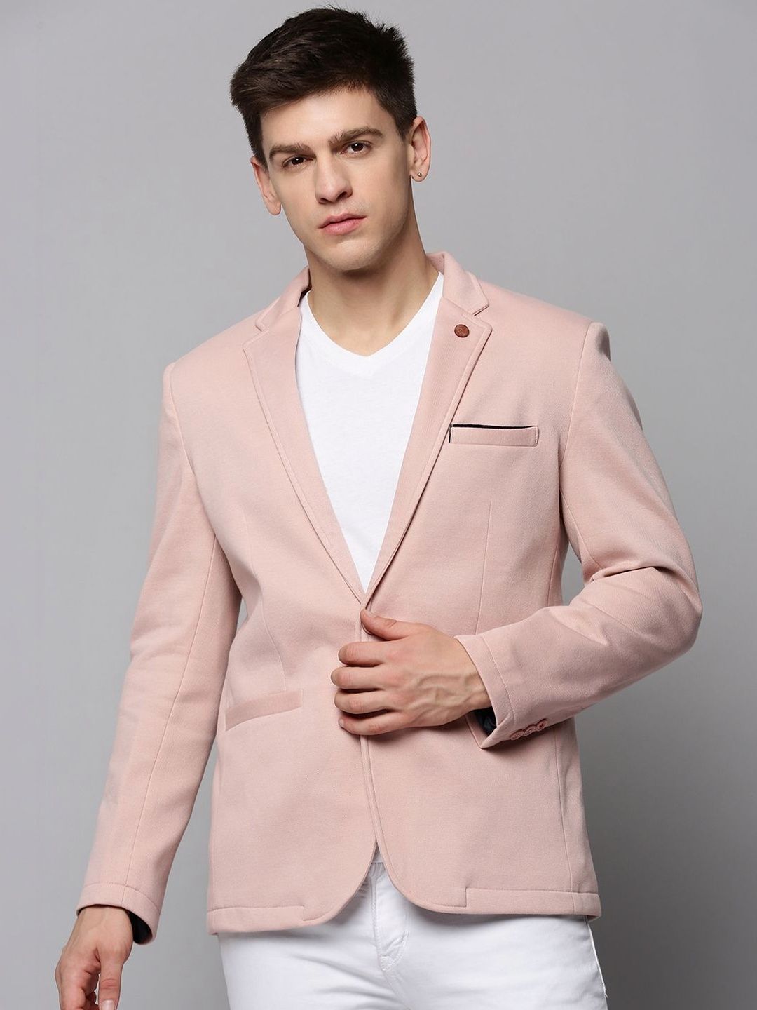 SHOWOFFFF Slim-Fit Single Breasted Blazer-image-16