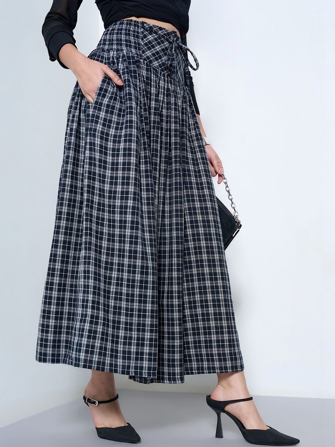 Honey by Pantaloons Checked Straight Skirts-picture-20