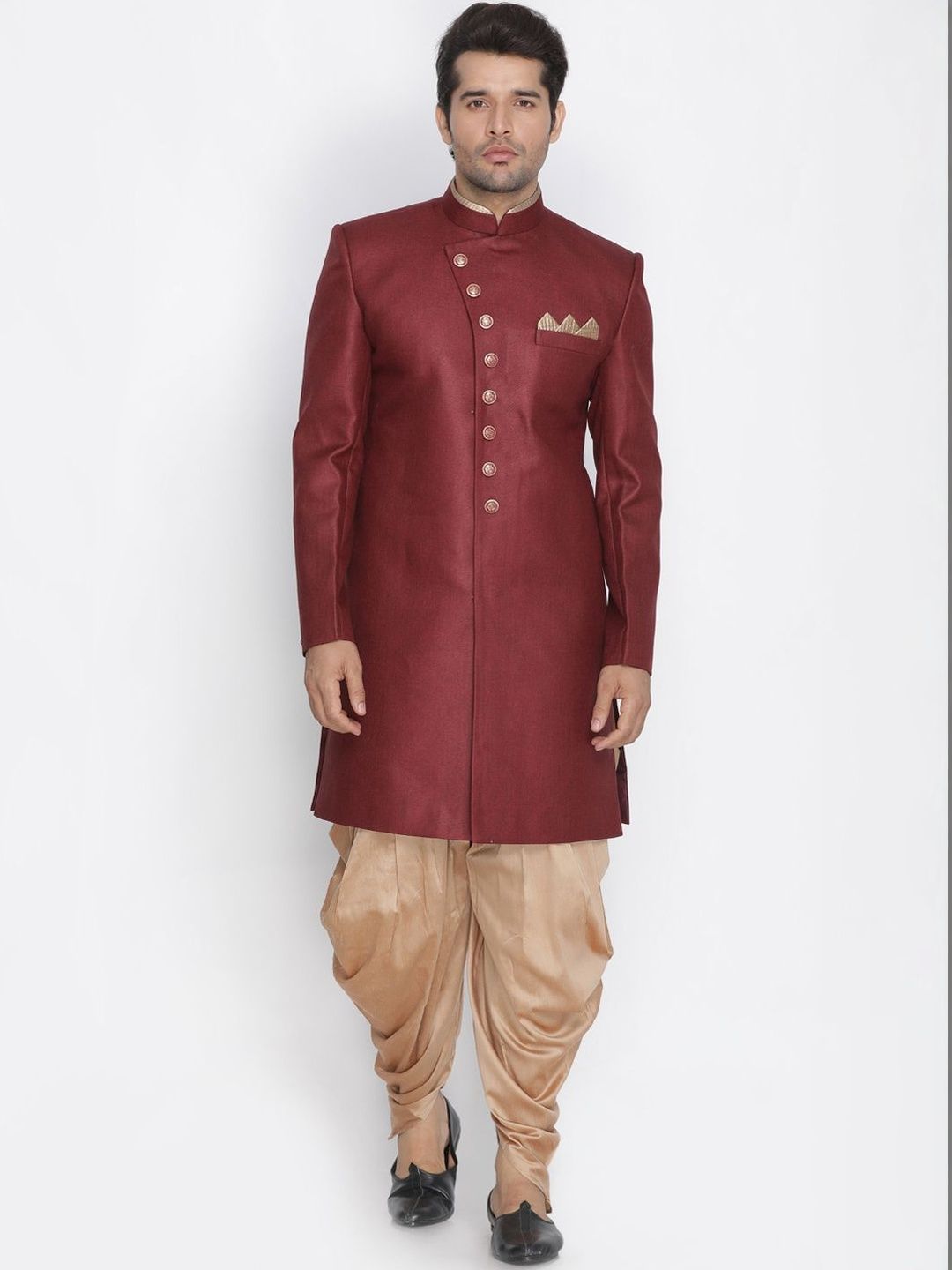 JBN Creation Mandarin Collared Sherwani