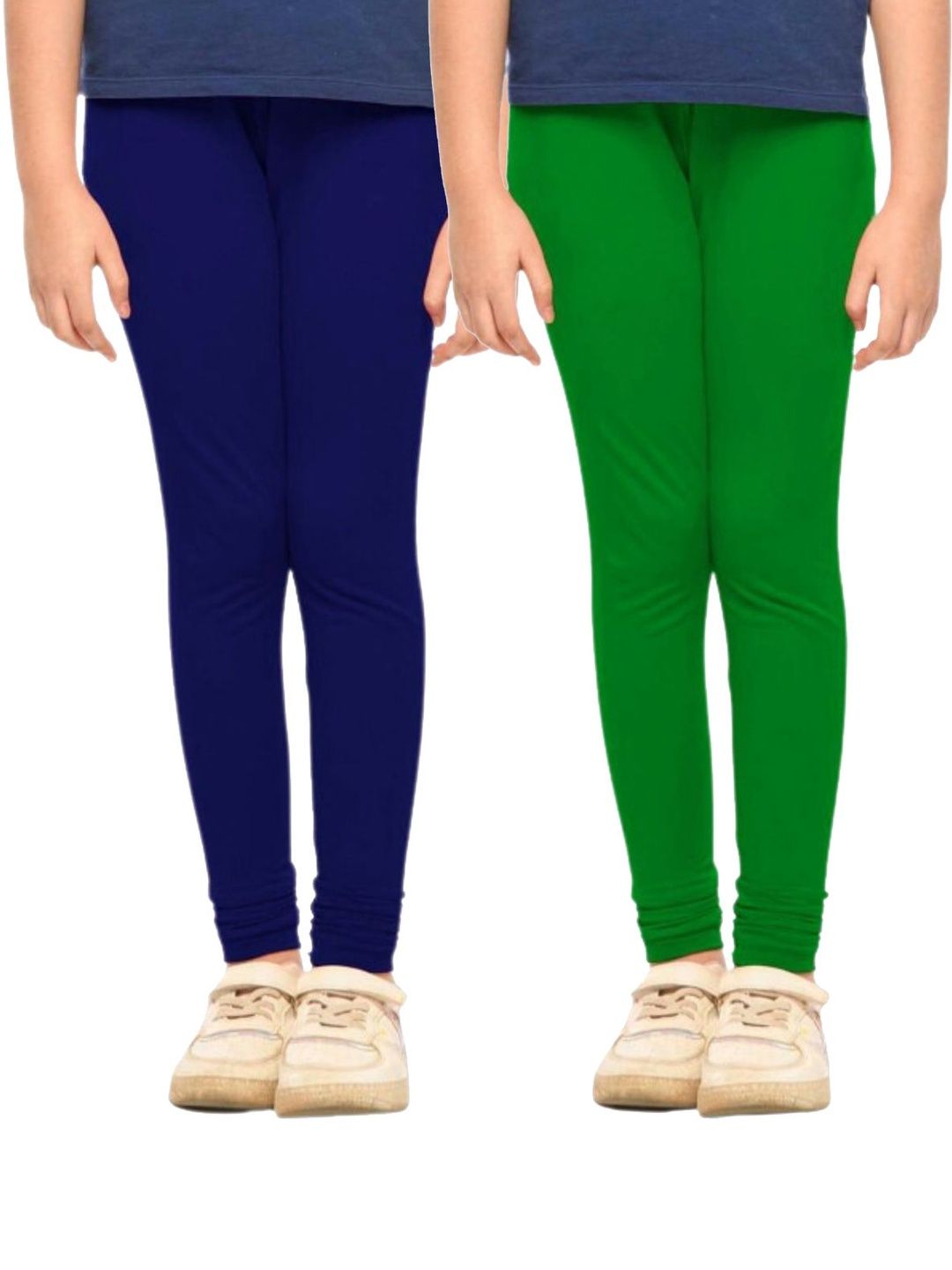 YK Girls Pack Of 2 Cotton Churidar Length Leggings-picture-31