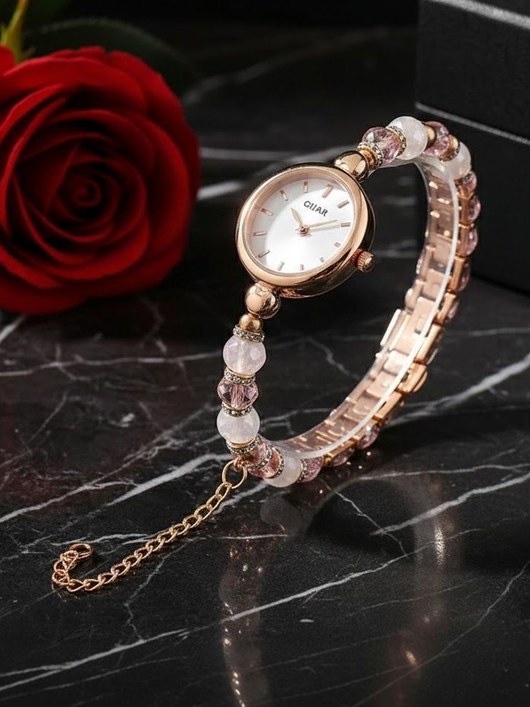 Moover Women Dial & Ceramic Textured Straps Analogue Watch BRCLTWTC-PNK-J1-image-18