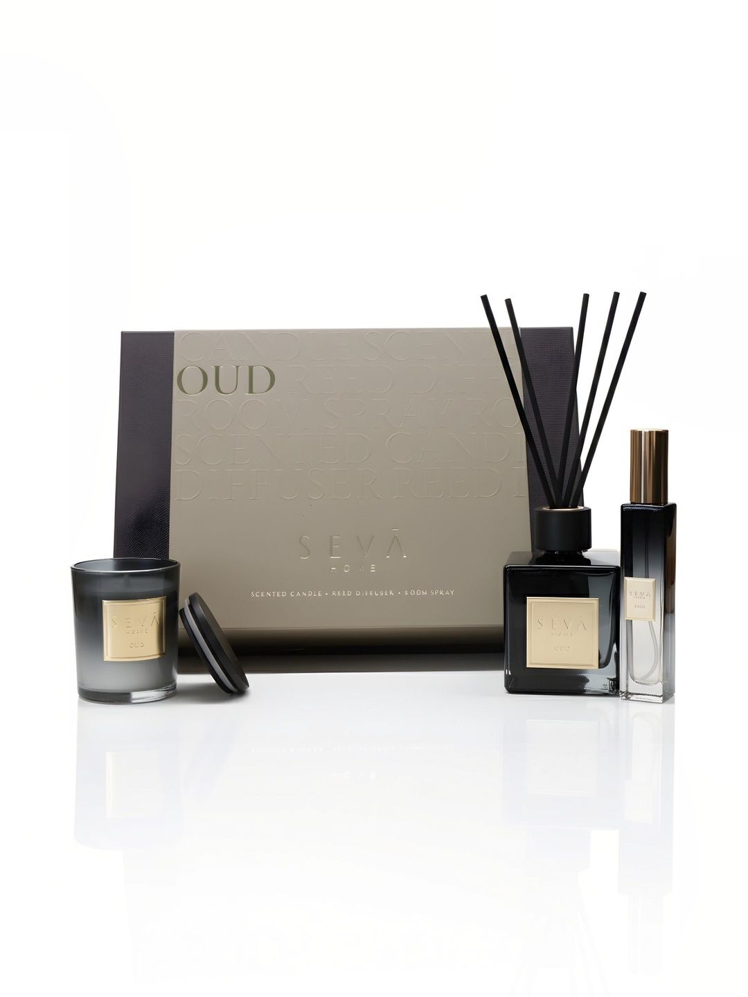 Seva Home Black Luxury Scented Oud Gifting Set-image-48