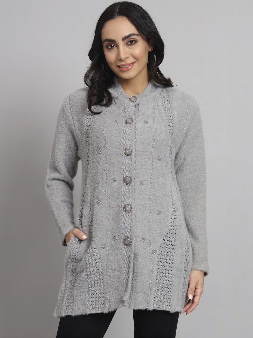 eKools Women Speckled Woollen Cardigan-picture-46