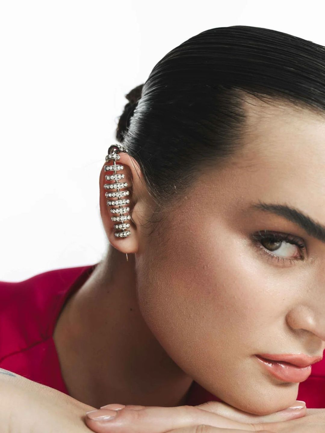 Amama Silver Plated Earcuff - Earcrawler Earrings-image-22