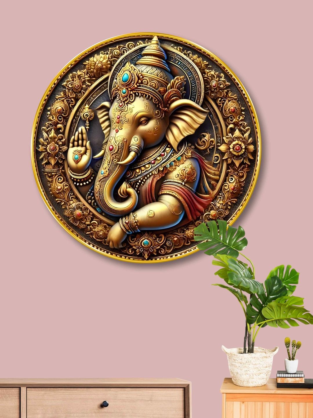 Livin'luxe Gold-Toned MDF Religious Wall Paintings-picture-32