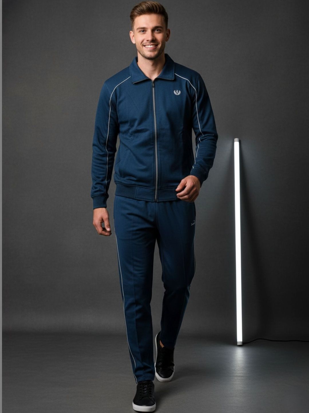 SANDPIPER Self Design Mock Collar Tracksuits-picture-36