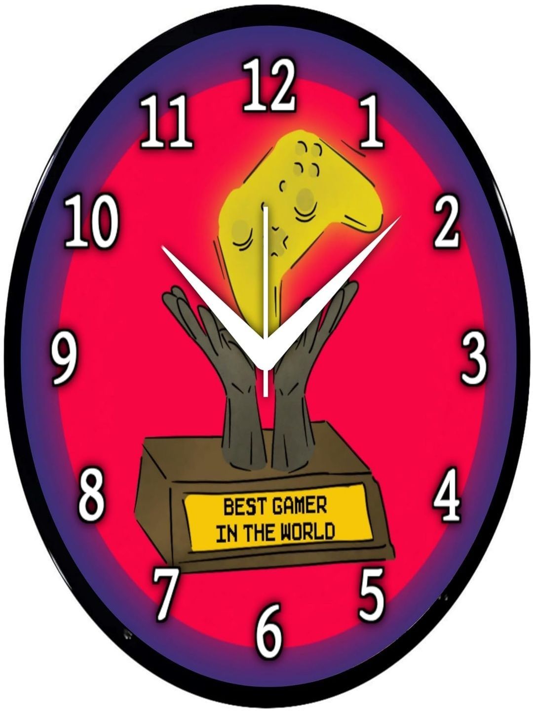 Babawill Red & Purple Printed Contemporary Wall Clock-picture-54