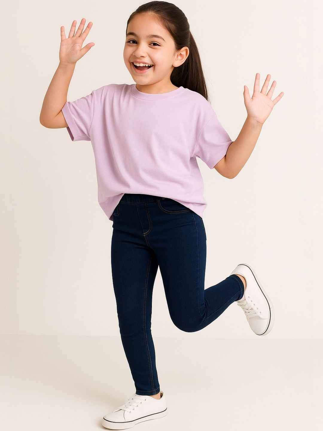 TALES & STORIES Girls Slim Fit Washed Jeggings-picture-26