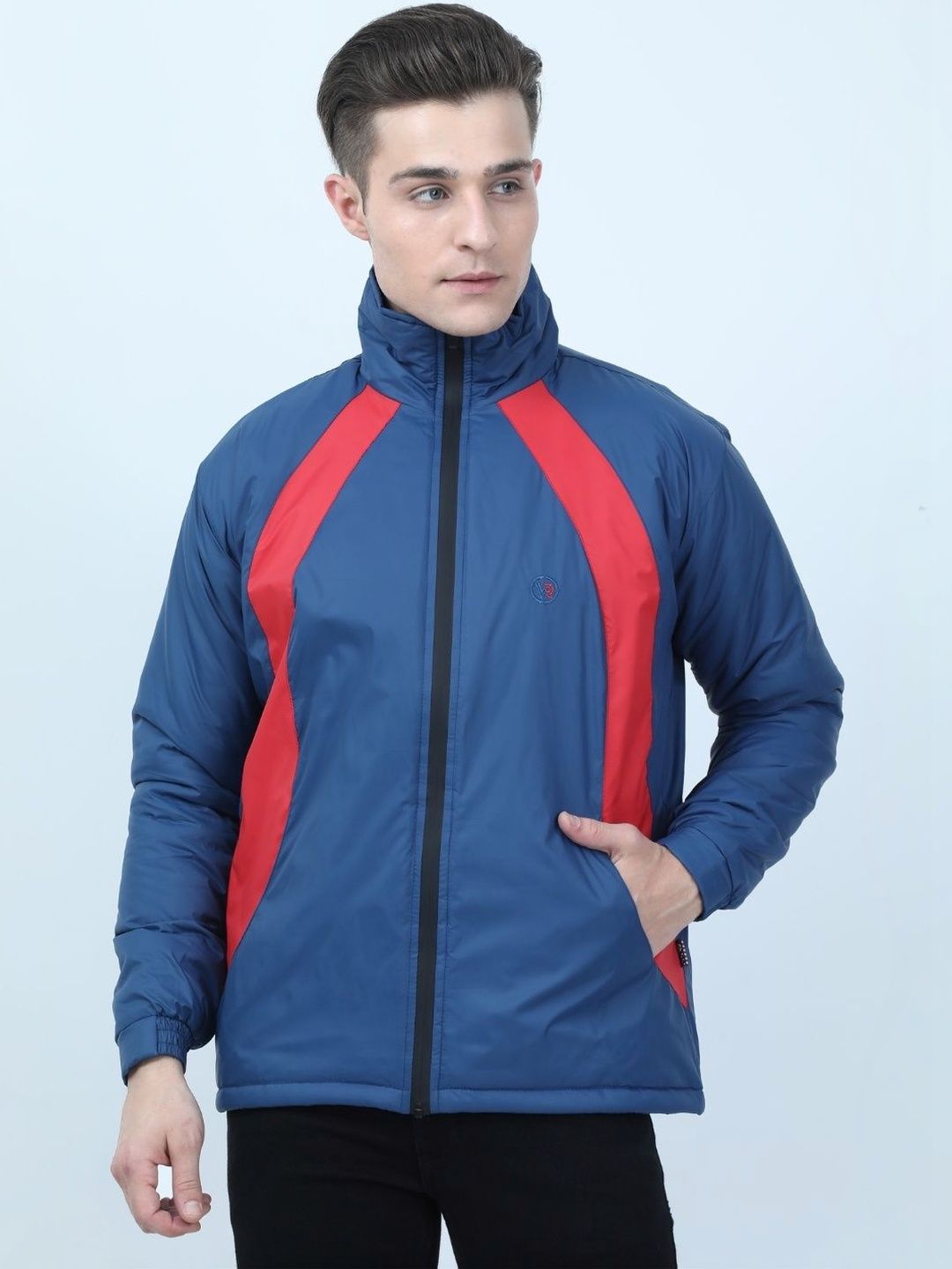 VROJASS Men Colourblocked Water Resistant Sporty Jacket-picture-13