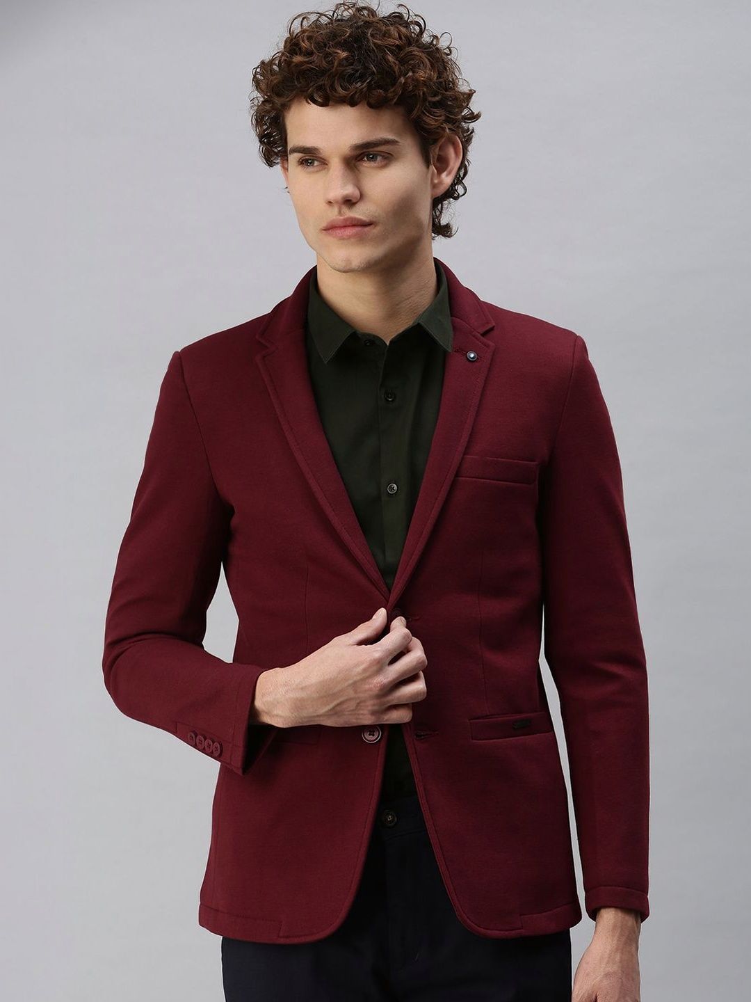 SHOWOFFFF Slim-Fit Single Breasted Blazer-picture-15