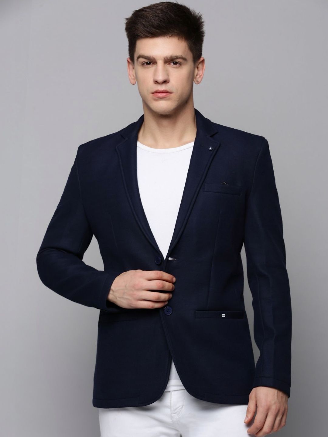 SHOWOFFFF Notched Lapel Long Sleeves Single-Breasted Blazers-picture-24