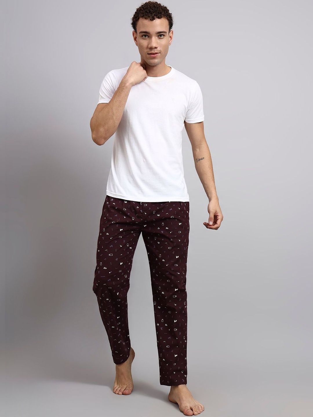 FLAMBOYANT Printed Mid Rise Lounge Pants-picture-17