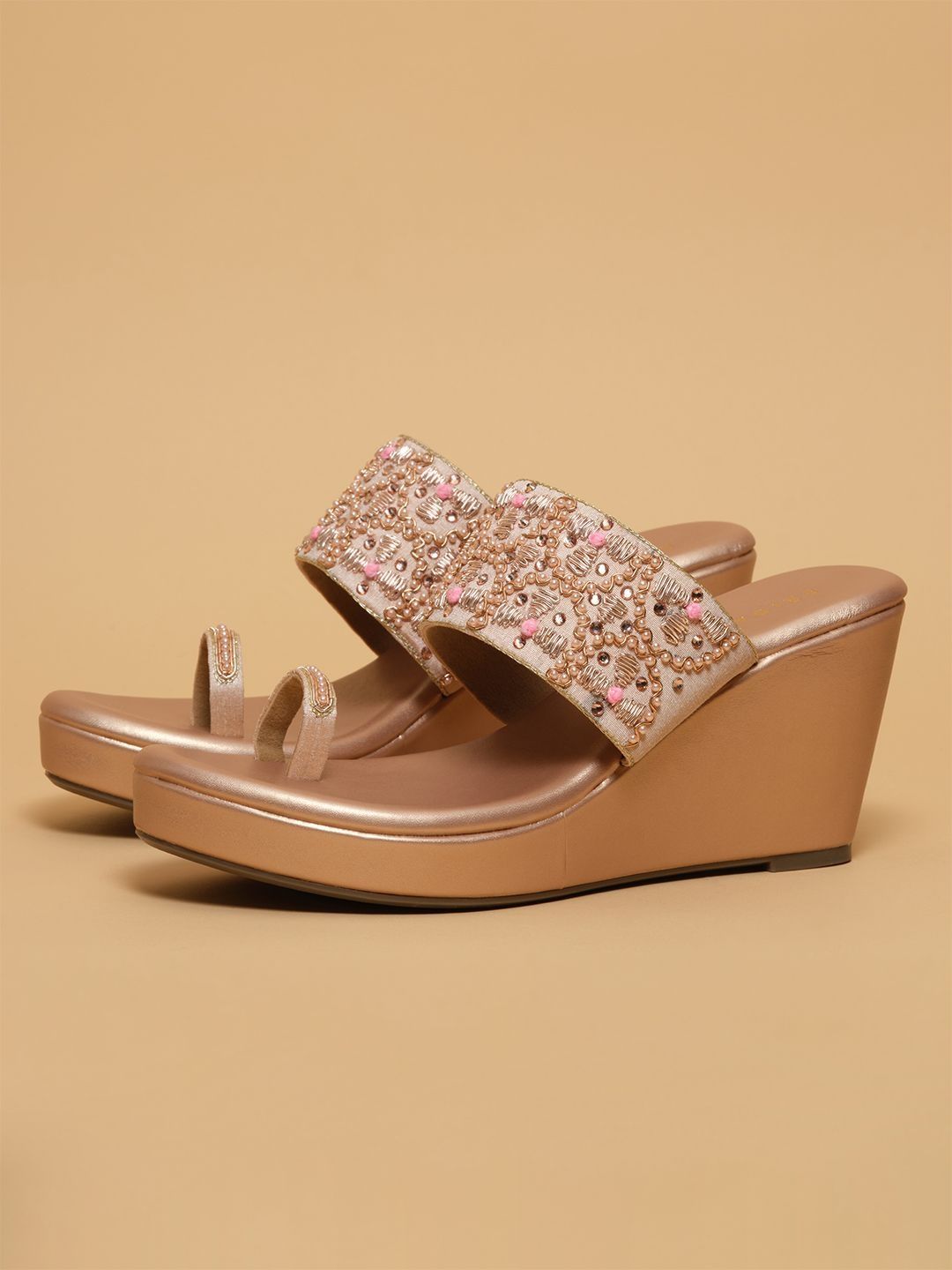 ERIDANI Embellished Party Wedge Sandals-picture-0