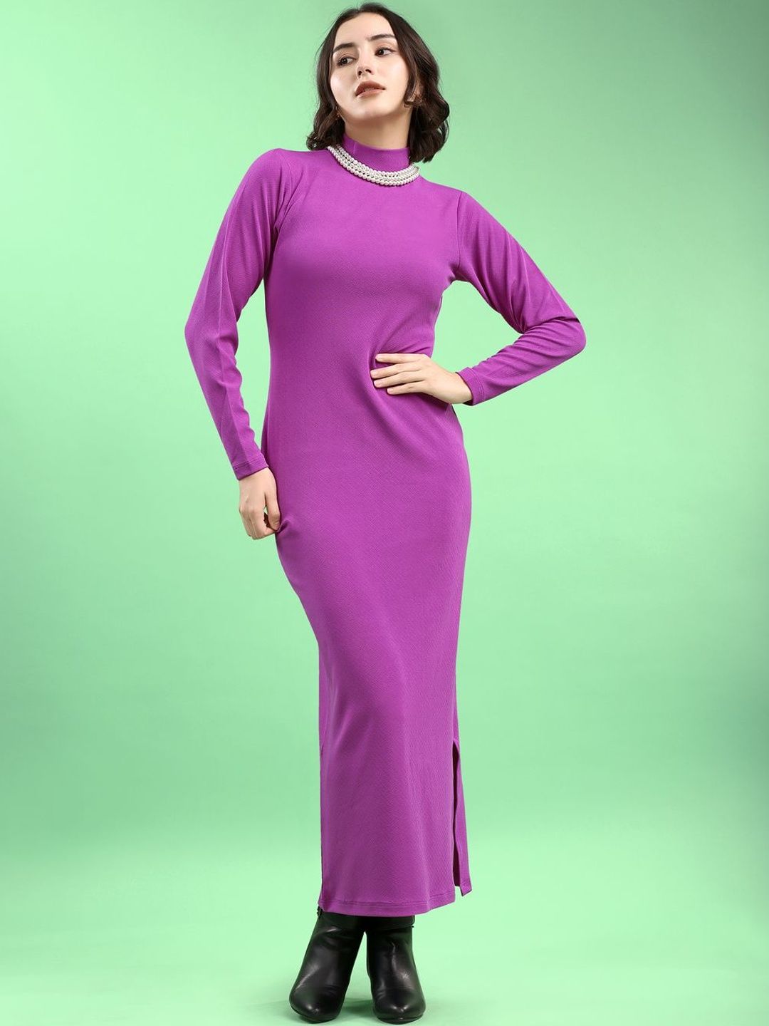 PURVAJA Bodycon Maxi Dress-image-1