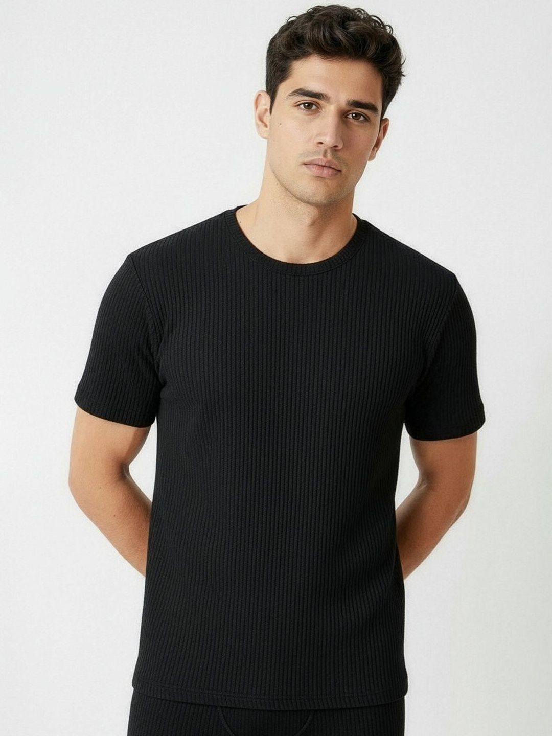 DAMENSCH Round Neck Half Sleeve Thermal Tops