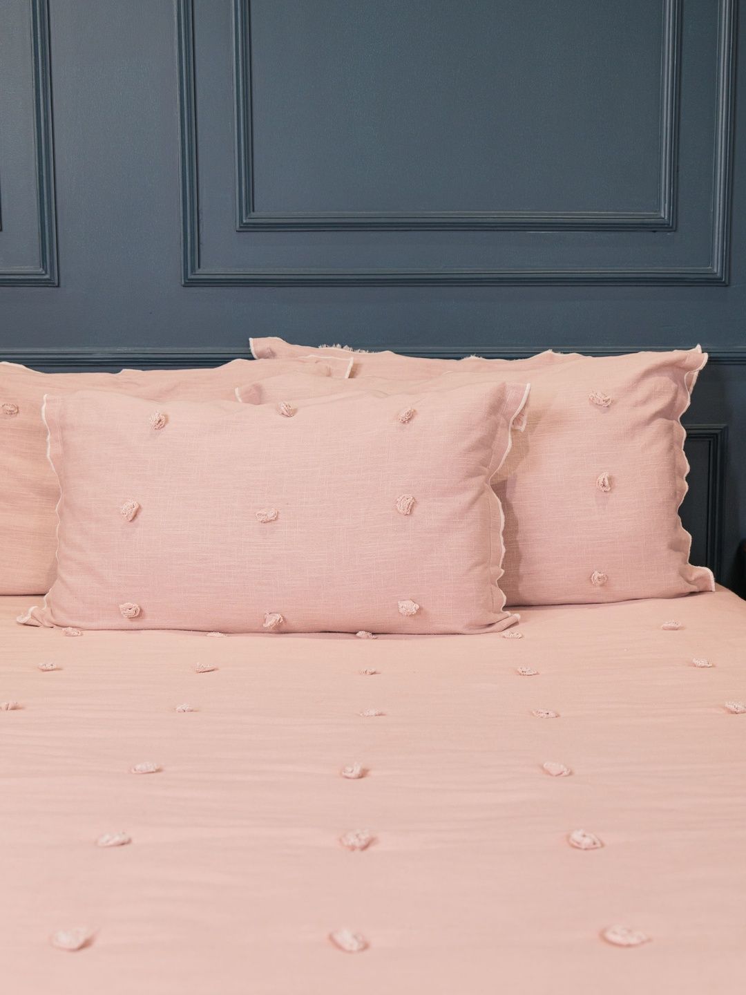Ammorada Pink King Bedsheet with 2 Pillow Covers-image-42