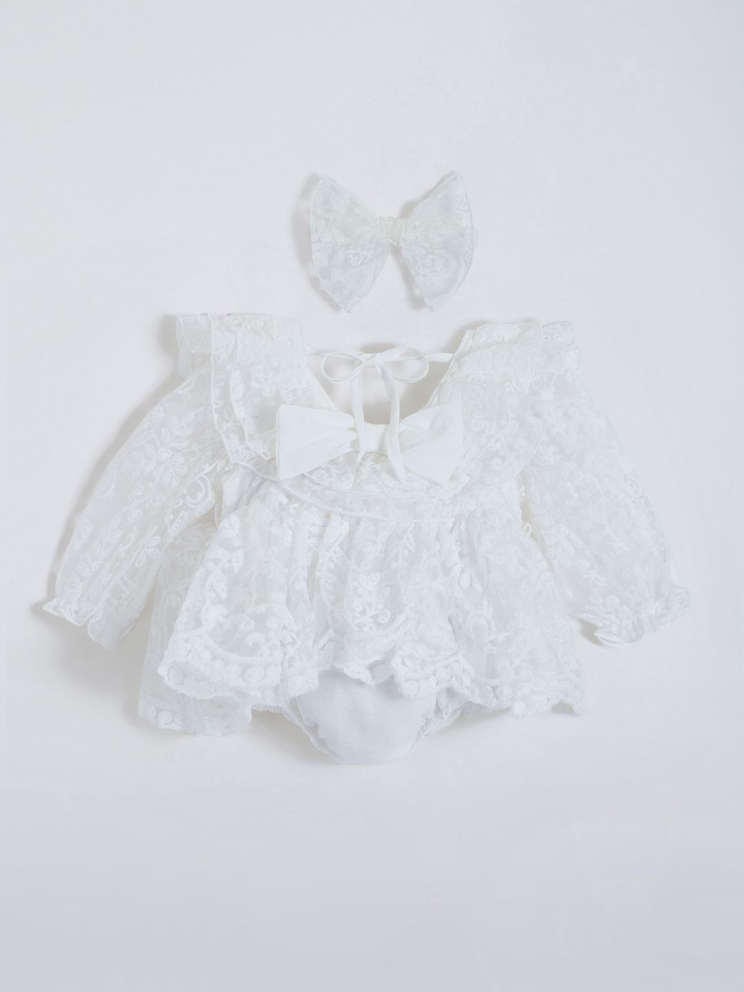 Hopscotch Girls Floral Embroidered Bodysuit with Headband-picture-38