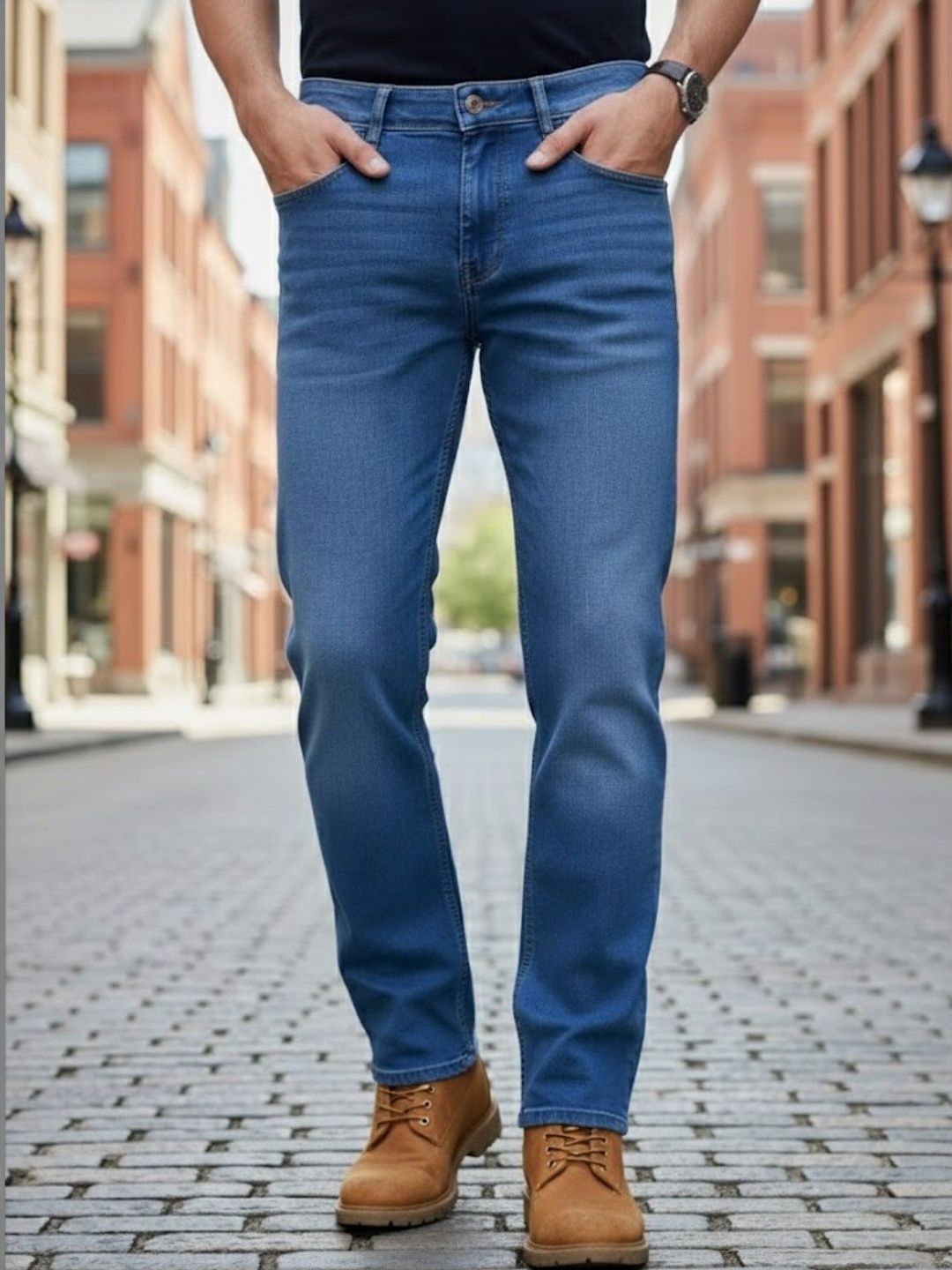 Rigo Men Comfort Relaxed Fit Mid-Rise Light Fade Stretchable Jeans-picture-16