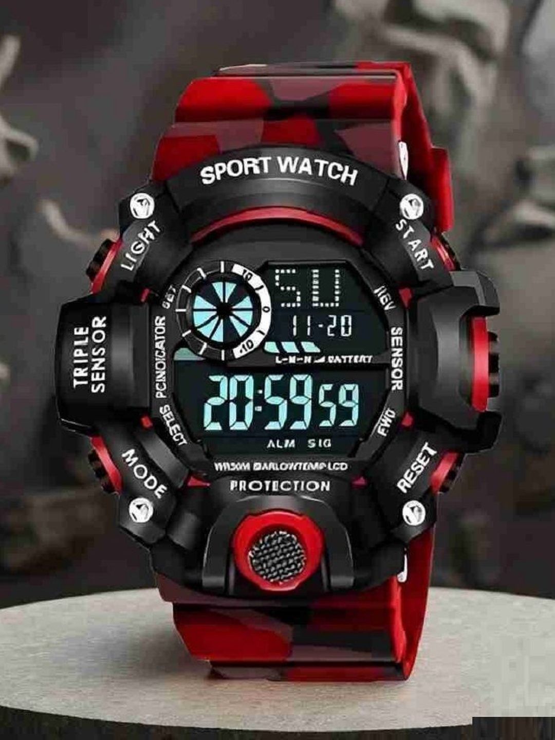 Moover Women Dial & Textured Straps Analogue Automatic Watch CSHOCK-ARMYRED-000J1-image-32