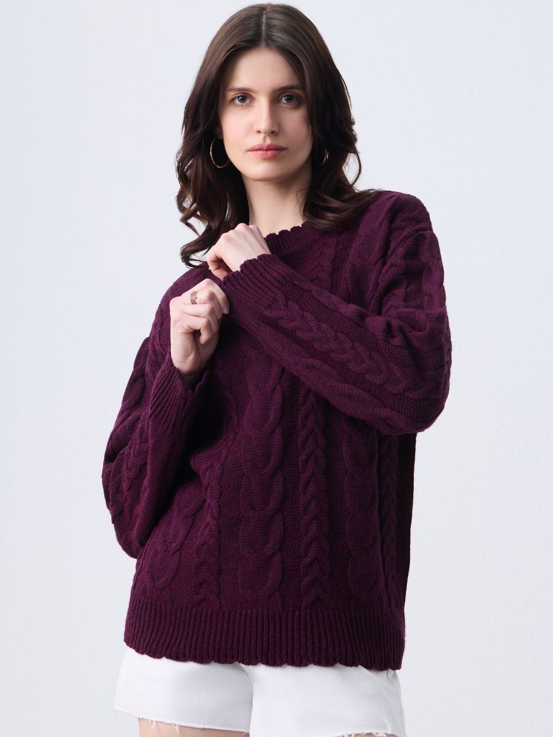 The Souled Store Women Cable Knit Pullover-picture-13