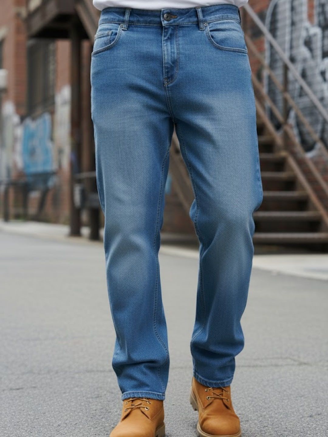 Rigo Men Comfort Straight Fit Mid-Rise Light Fade Stretchable Jeans-picture-18
